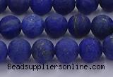 CLA71 15.5 inches 6mm round matte lapis lazuli beads wholesale