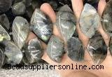 CLB1005 15.5 inches 18*35mm - 25*45mm marquise labradorite beads