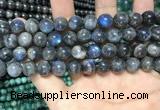 CLB1012 15.5 inches 10mm round labradorite beads wholesale