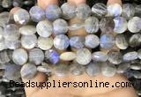 CLB1039 15.5 inches 12mm faceted coin labradorite beads wholesale