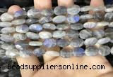 CLB1041 15.5 inches 8*12mm faceted oval labradorite beads wholesale