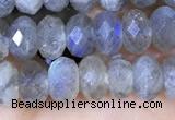 CLB1053 15.5 inches 5*8mm faceted rondelle labradorite gemstone beads