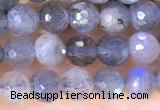 CLB1070 15.5 inches 4mm faceted round labradorite beads