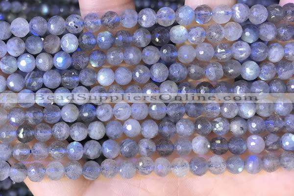 CLB1071 15.5 inches 5mm faceted round labradorite beads