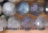 CLB1073 15.5 inches 8mm faceted round labradorite beads