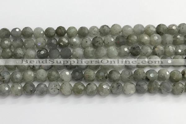 CLB1076 15.5 inches 8mm faceted round labradorite beads