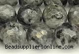 CLB1132 15 inches 10mm faceted round black labradorite beads