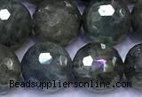 CLB1142 15 inches 10mm faceted round labradorite gemstone beads