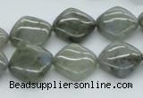 CLB118 15.5 inches 14*14mm diamond labradorite gemstone beads wholesale