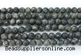 CLB1211 15.5 inches 6mm faceted round black labradorite gemstone beads