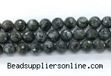 CLB1214 15.5 inches 12mm faceted round black labradorite gemstone beads