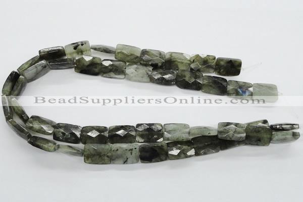 CLB126 15.5 inches 13*18mm faceted rectangle labradorite gemstone beads