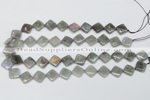 CLB155 15.5 inches 14*14mm diamond labradorite gemstone beads