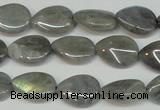 CLB157 15.5 inches 10*14mm flat teardrop labradorite gemstone beads