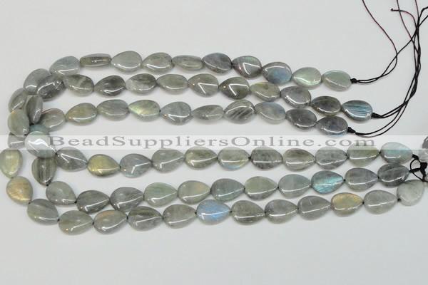 CLB158 15.5 inches 12*16mm flat teardrop labradorite gemstone beads