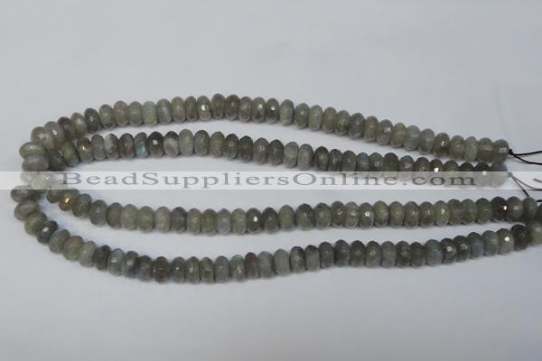 CLB179 15.5 inches 5*8mm faceted rondelle labradorite beads