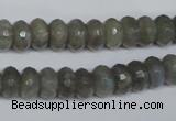 CLB180 15.5 inches 6*10mm faceted rondelle labradorite beads