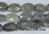 CLB187 15.5 inches 10*14mm faceted oval labradorite beads