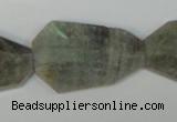 CLB207 15.5 inches 20-30mm*30-38mm faceted freeform labradorite beads