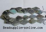 CLB215 15.5 inches 20*30mm - 30*40mm faceted freeform labradorite beads