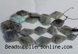 CLB216 15.5 inches 25*35mm - 35*45mm faceted freeform labradorite beads