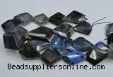 CLB219 15.5 inches 30*35mm - 40*45mm faceted freeform labradorite beads