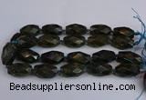 CLB235 15.5 inches 18*30mm - 20*30mm faceted rice labradorite beads