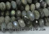 CLB30 15.5 inches 6*10mm faceted rondelle labradorite gemstone beads