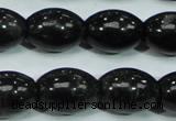 CLB304 15.5 inches 13*18mm rice black labradorite gemstone beads