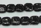 CLB306 15.5 inches 12*12mm square black labradorite gemstone beads