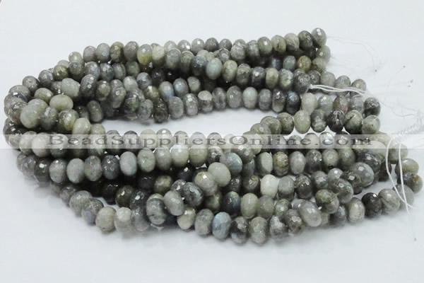 CLB31 15.5 inches 8*12mm faceted rondelle labradorite gemstone beads