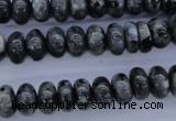 CLB328 15.5 inches 5*10mm rondelle black labradorite beads