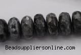 CLB331 15.5 inches 8*16mm faceted rondelle black labradorite beads