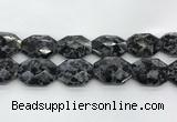 CLB380 24*32mm - 25*35mm faceted octagonal black labradorite beads