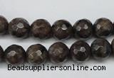 CLB403 15.5 inches 10mm faceted round grey labradorite beads