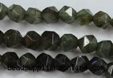 CLB451 15 inches 6mm faceted nuggets labradorite gemstone beads