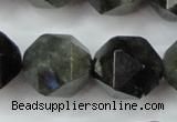 CLB456 15 inches 16mm faceted nuggets labradorite gemstone beads