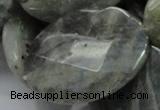 CLB49 15.5 inches 30*40mm faceted oval labradorite gemstone beads