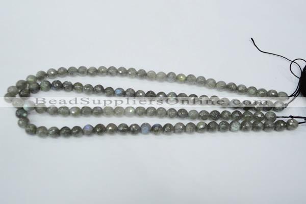 CLB511 15.5 inches 6mm faceted round labradorite gemstone beads