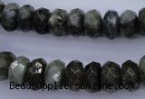 CLB55 15.5 inches 7*12mm faceted rondelle labradorite beads