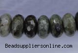 CLB57 15.5 inches 9*18mm faceted rondelle labradorite beads