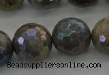 CLB618 15.5 inches 20mm faceted round AB-color labradorite beads