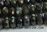 CLB625 15.5 inches 7*12mm faceted rondelle AB-color labradorite beads