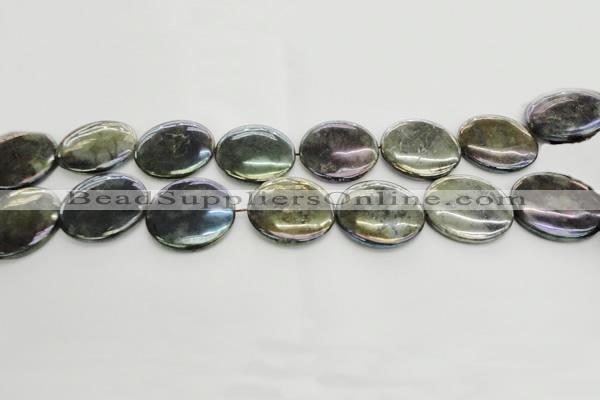 CLB640 15.5 inches 20mm flat round AB-color labradorite beads