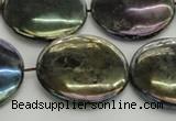 CLB641 15.5 inches 25mm flat round AB-color labradorite beads