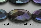 CLB661 15.5 inches 15*20mm faceted oval AB-color labradorite beads