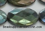 CLB664 15.5 inches 25*35mm faceted oval AB-color labradorite beads