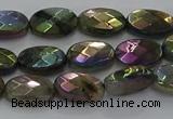 CLB673 15.5 inches 8*10mm faceted oval AB-color labradorite beads