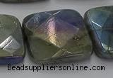 CLB692 15.5 inches 30mm faceted square AB-color labradorite beads