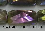 CLB708 15.5 inches 20*30mm faceted rectangle AB-color labradorite beads